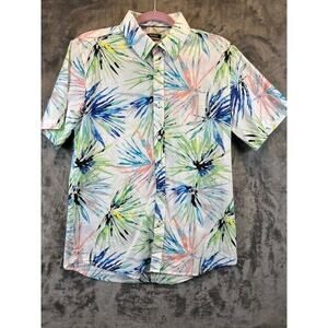 Portbella tailored fit multicolor button up short sleeve men's size L